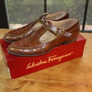 Ferragamo Selva Calf Leather Loafers 10AAA